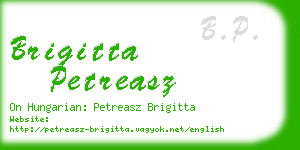 brigitta petreasz business card